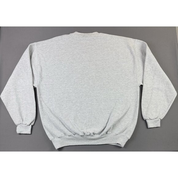 Vintage Y2K Russell Athletic Blank Gray Crewneck Sweater Streetwear Hype 2XL - Picture 2 of 10